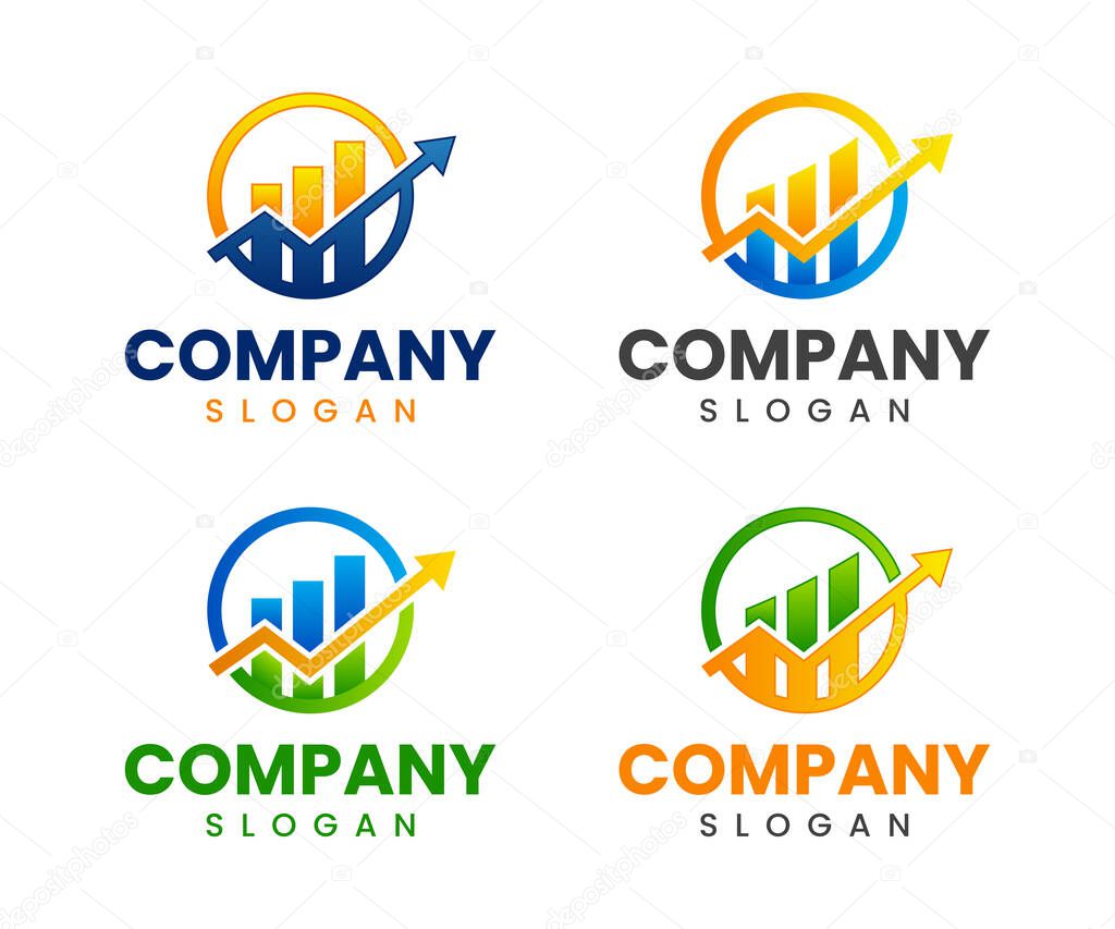 Business Finance logo design. Accounting and financial logo design template.