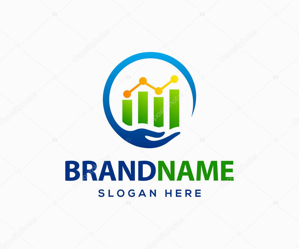 Accounting and financial logo design template. Financial logo design