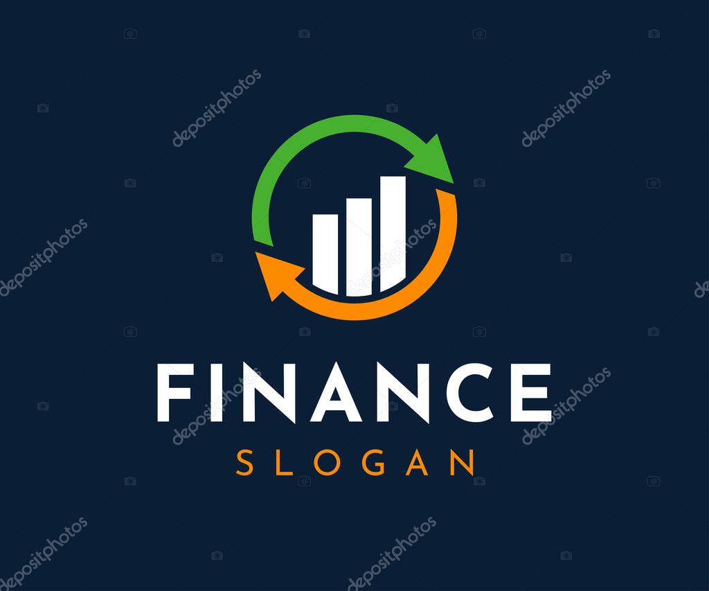 Financial logo vector illustration design. Accounting logo design concept