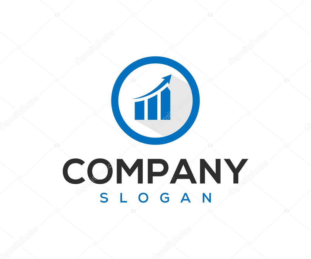 Financial logo design. Accounting and financial logo design template
