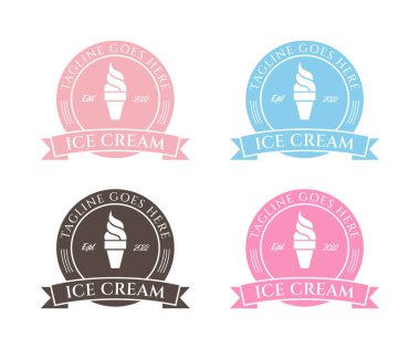 Dondurma Logosu Şablonları Tasarladı