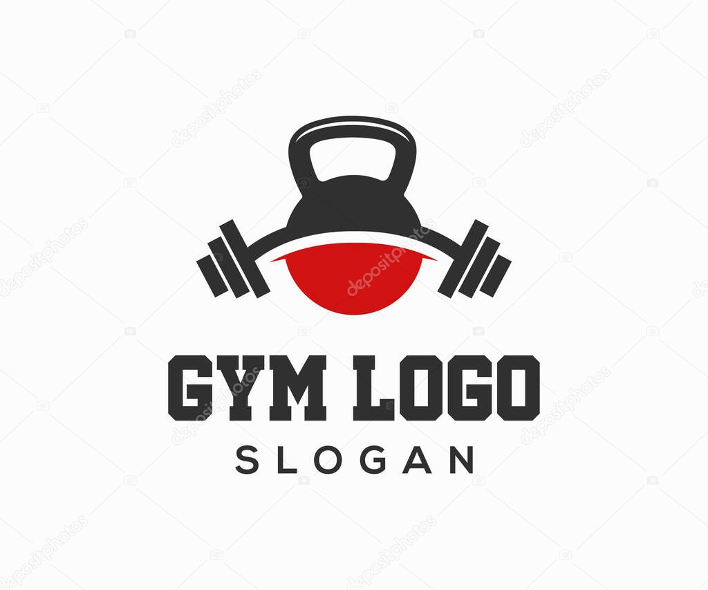 Fitness and Gym Logo Design. Barbell Icon Vector