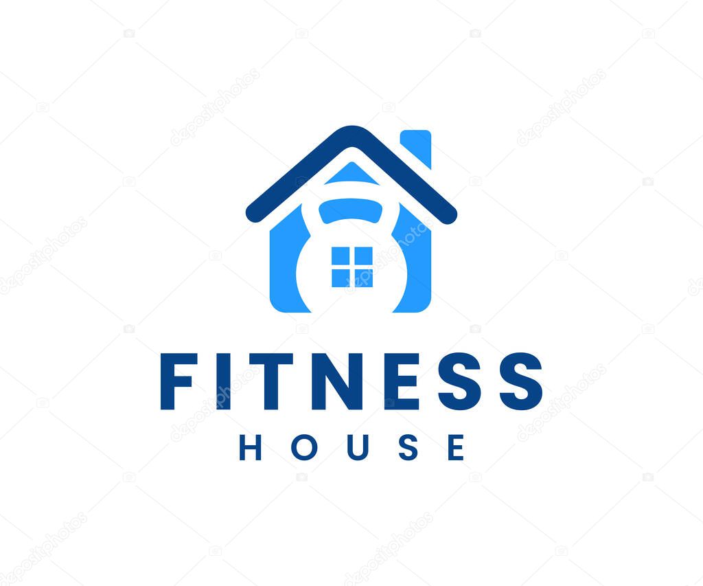 Gym center logo design. Fitness center logo design template