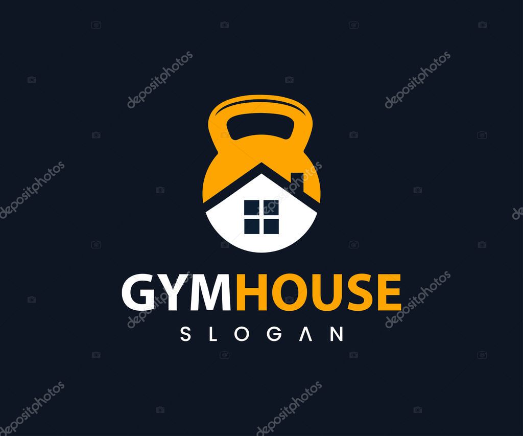 Fitness Center Logo. Gym Center and Fitness House Logo Design