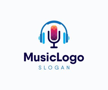 Podcast Logo Tasarımı. Müzik Logosu Tasarımı. Kulaklık Logosu Tasarımı
