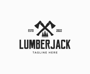 Ahşap logo tasarımı, kereste amblemi tasarımı, bıçkıhane logo tasarım vektör şablonu