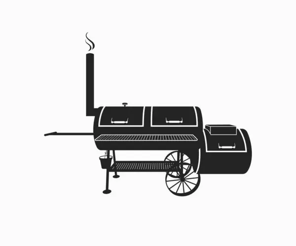 Kömür BBQ Izgara İçici Simge Logo Tasarım Vektörü Şablonu.