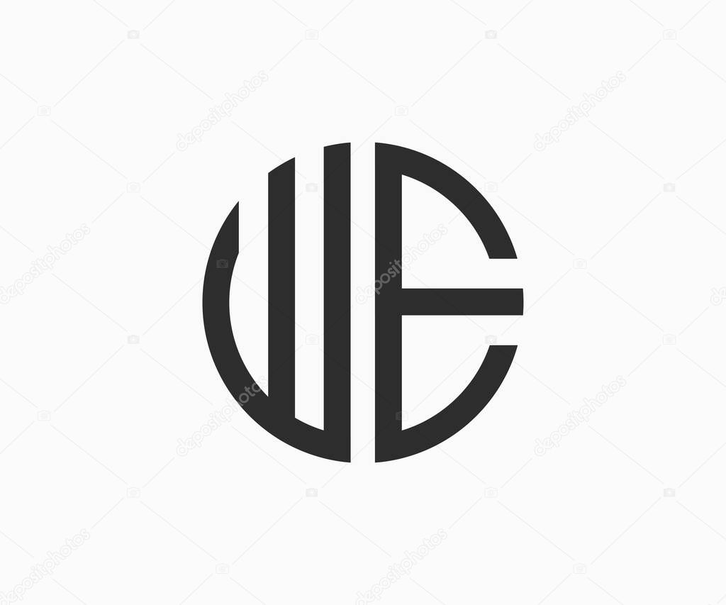 WE Letter Monogram Logo Design. WE Logo Design Vector Template.