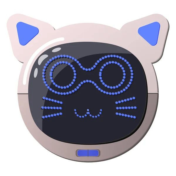 Vektör kedi robotu. Oyuncak kedi. Elektronik evcil hayvan.