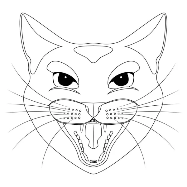 Vektorillustration Vild Katt — Stock vektor