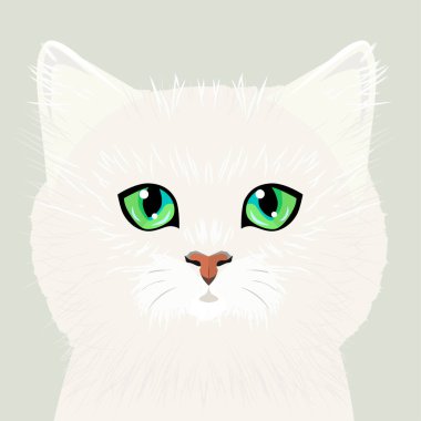 Vektör kedi çizimi. Şirin kedi..