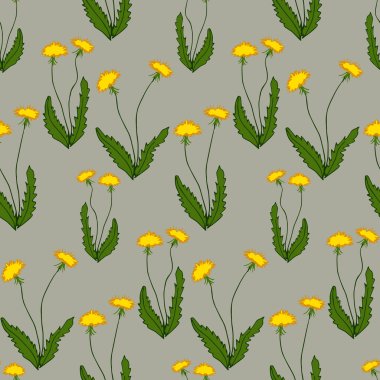 Çiçek desenli vektör çizimi