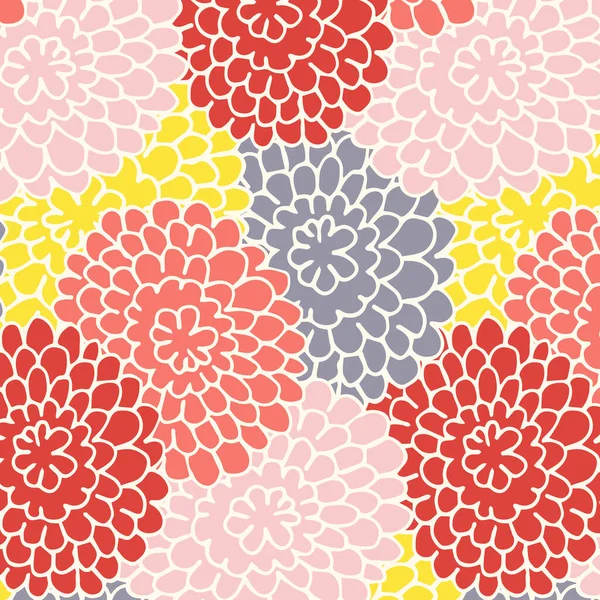Illustration Vectorielle Motif Floral Sans Couture — Image vectorielle
