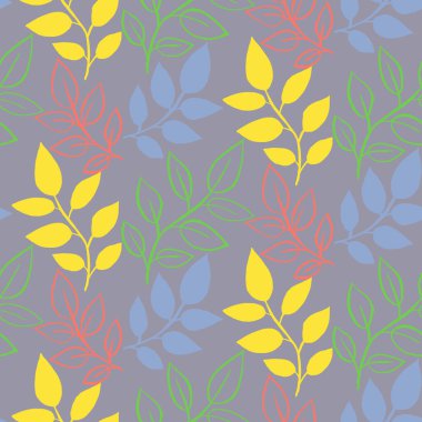 Çiçek desenli vektör çizimi