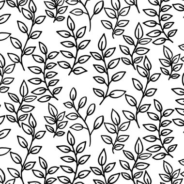 Seamless background in the style of nature. Vintage floral pattern 