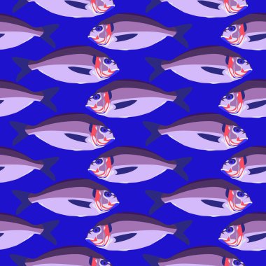 Renkli balıklar vektör resimleme arkaplanı 