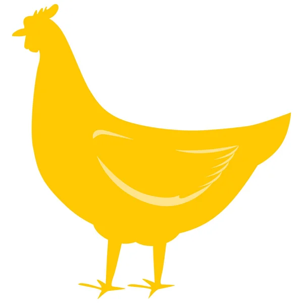Domestic Hen Poultry Yard Vector Illustration — Image vectorielle