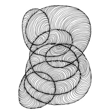 soyut siyah beyaz el karalama çizgileri, karmaşa deseni