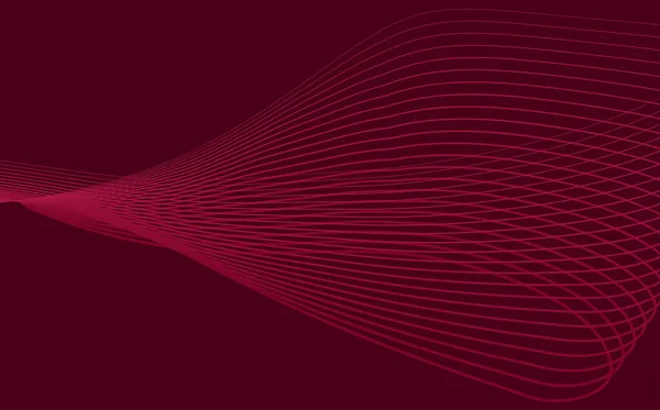 Червоний Абстрактний Фон Хвилями Лініями — стоковий вектор