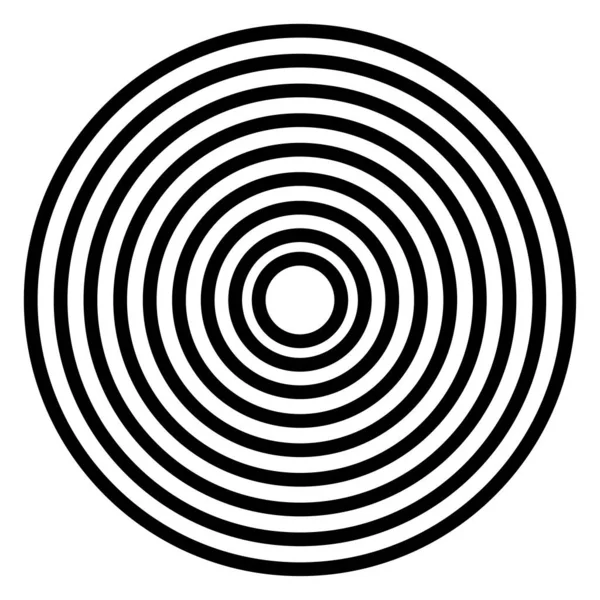 Abstraktní Černý Kruh Točit Bílém Pozadí — Stockový vektor