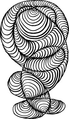 soyut siyah beyaz el karalama çizgileri, karmaşa deseni