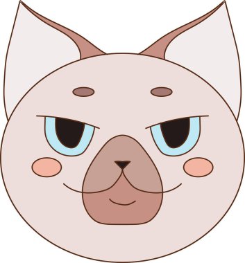 Mavi gözlü bir kedinin yüzü. Şirin evcil kedi..