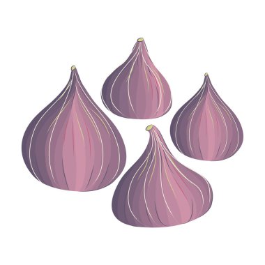 a pattern of figs on a white background