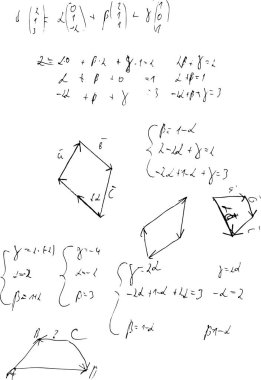 Matematiksel denklemler. El yazısıyla yazılmış teorem formülleri 