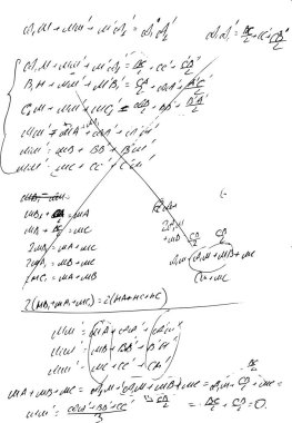 Mathematical equations. theorem formulas written by hand  clipart