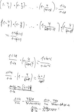 Elle yazılmış teorem formülleri. Matematiksel denklemler