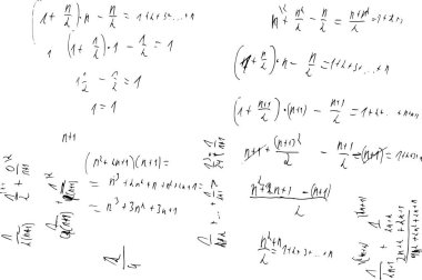 Elle yazılmış teorem formülleri. Matematiksel denklemler