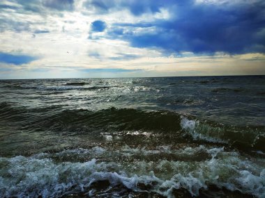 Sahilde güzel deniz dalgaları