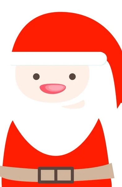 Noel Deseni Vektör Karikatürü Noel Baba Nın Basit Çizimleri — Stok Vektör