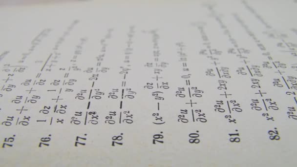 Уравнение Математических Формул Формул Уравнений Бумажной Неотъемлемой Задачи Формулы Задач — стоковое видео