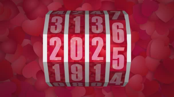 수년간의 사랑이 지나갔습니다 카운터 발렌타인 2024 2034회전 기계적 빈티지 타이머 — 비디오