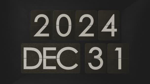 Temps Est Notre Côté Horloge Mécanique Bascule Décembre 2023 Janvier — Video