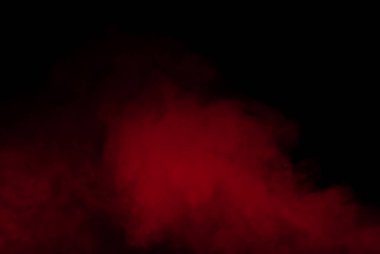 Siyah arkaplanda kırmızı duman