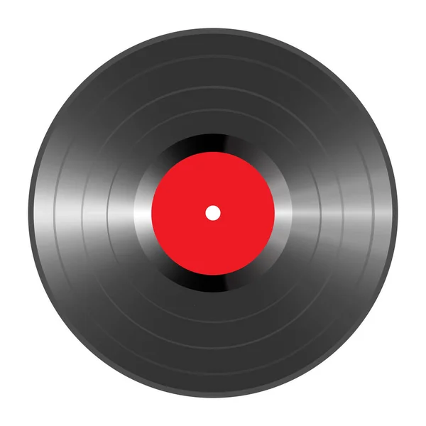 白い背景に黒のビニール レコード — ストック写真