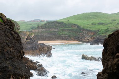 Ermita de Santa Justa, Cantabria, Kuzey İspanya. Popüler seyahat hedefi 