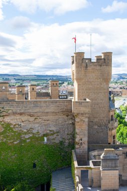 Palace of the Kings of Navarra, Palacio Real castle, popular Spanish tourism attraction clipart