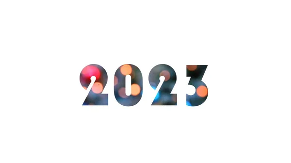 Boldog Évet 2023 Boldog Évet 2023 Szöveges Tervezés Egy Sor — Stock Fotó