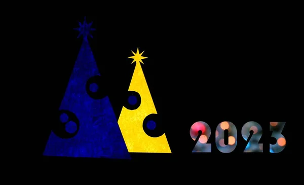Šťastný Nový Rok 2023 Šťastný Nový Rok 2023 Textový Design — Stock fotografie