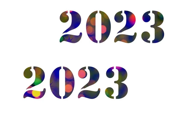 Ευτυχισμένο Νέο Έτος 2023 Ευτυχισμένο Νέο Έτος 2023 Κείμενο Σχεδιασμό — Φωτογραφία Αρχείου