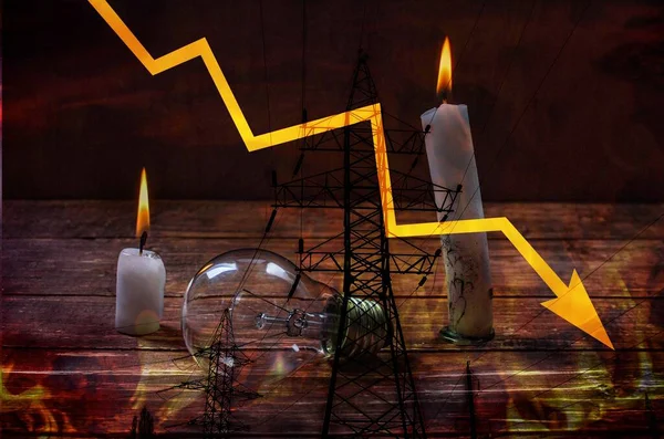Koncepcja Technologii Przemysłu Rosnące Ceny Energii Dalszy Wzrost Cen Energii — Zdjęcie stockowe
