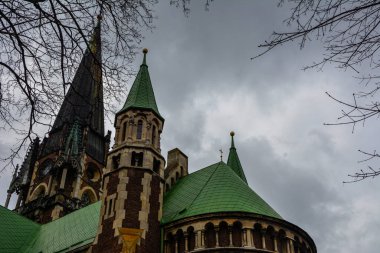 Lviv.Ukrayna. Saint Joseph Bilczewski, 1903 - 1911 yıllarında Lviv.Cathedral of Saints Olga ve Elizabeth Katedrali 'nde Azizler 2022 Katedrali. Lviv, Ukrayna.