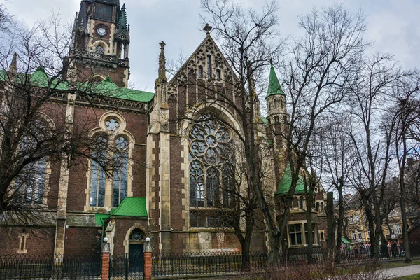 Lviv Oekraïne April 2022 Kathedraal Van Heiligen Olga Elizabeth Lviv — Stockfoto