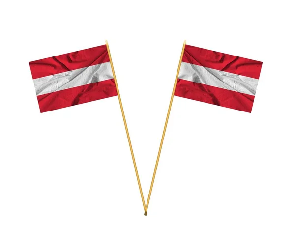 Austria flag simple illustration for independence day or election .Close-up of red and white Austrian flag .Fabric texture of the flag of Austria.