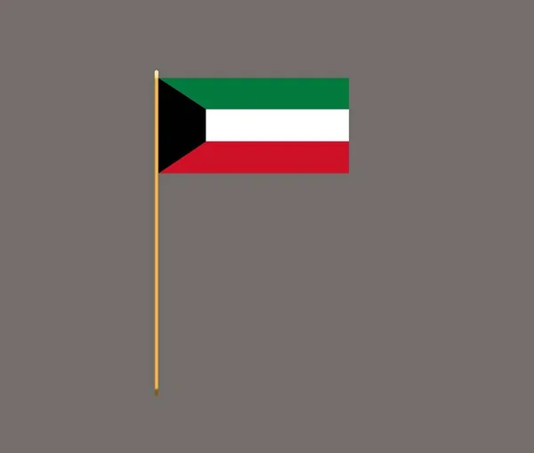 Kuwait flag simple illustration for independence day or election .Kuwait waving flag close .