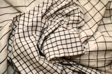 black and white background on fabric .Striped fabric of blazer, black and white striped .Abstract Geometric Pattern .