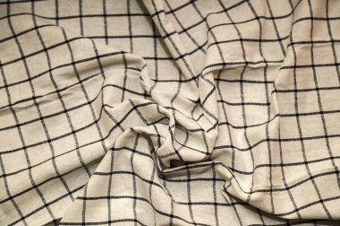 black and white background on fabric .Striped fabric of blazer, black and white striped .Abstract Geometric Pattern .